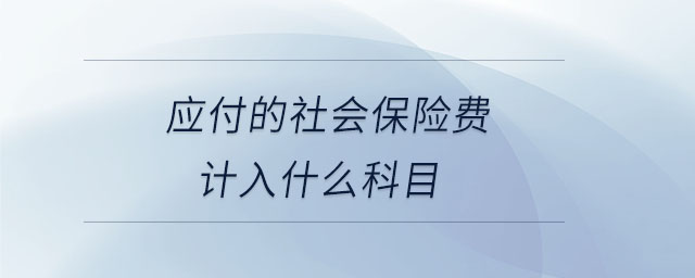 應(yīng)付的社會保險費計入什么科目