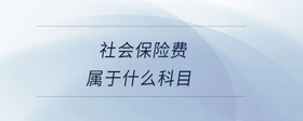 社會保險費屬于什么科目