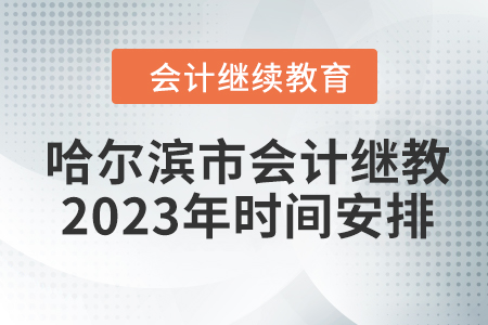哈爾濱市東奧會計繼續(xù)教育2023年時間安排