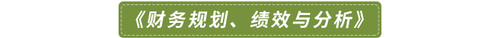 《財務(wù)規(guī)劃、績效與分析》