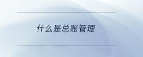 什么是總賬管理