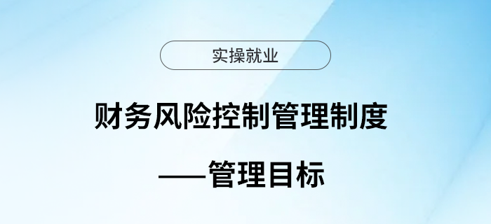 財(cái)務(wù)風(fēng)險(xiǎn)控制管理制度——管理目標(biāo)