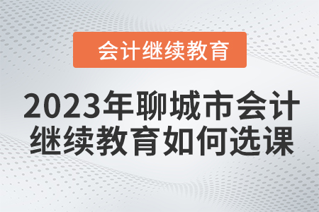2023年聊城市會(huì)計(jì)人員繼續(xù)教育如何選課？