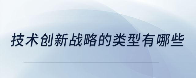 技術(shù)創(chuàng)新戰(zhàn)略的類型有哪些