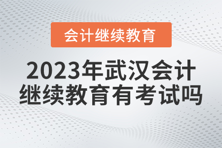 2023年武漢會計繼續(xù)教有考試嗎？