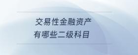 交易性金融資產(chǎn)有哪些二級科目