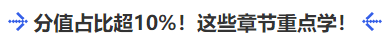 中級(jí)會(huì)計(jì)分值占比超10%！這些章節(jié)重點(diǎn)學(xué)！