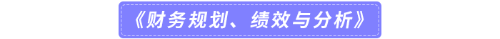 《財務規(guī)劃、績效與分析》