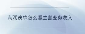 利潤(rùn)表中怎么看主營(yíng)業(yè)務(wù)收入