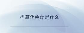 電算化會計是什么