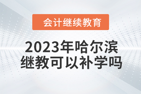 2023年哈爾濱會(huì)計(jì)繼續(xù)教育可以補(bǔ)學(xué)嗎？