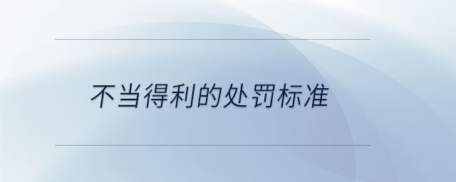 不當(dāng)?shù)美奶幜P標(biāo)準(zhǔn)