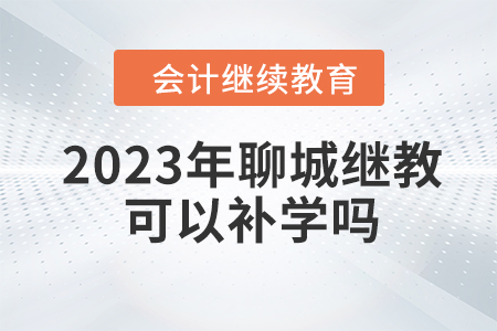 2023年聊城會計繼續(xù)教育網(wǎng)可以補學(xué)嗎？