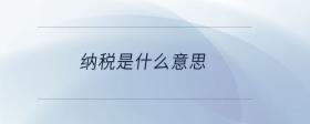納稅是什么意思