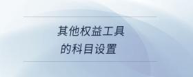 其他權(quán)益工具的科目設(shè)置