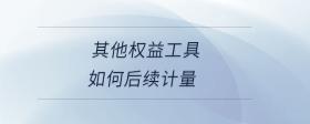 其他權(quán)益工具如何后續(xù)計量