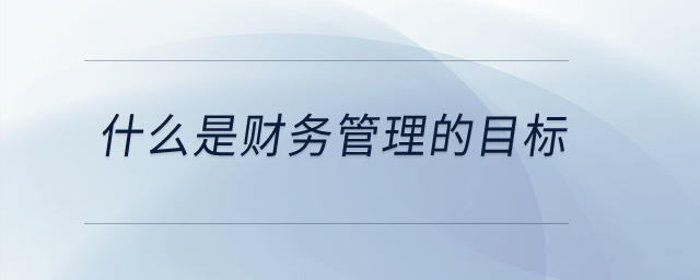 什么是財務管理的目標？