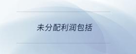 未分配利潤包括