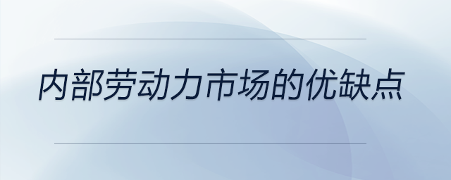 內(nèi)部勞動力市場的優(yōu)缺點
