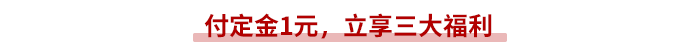 付定金1元，立享三大福利