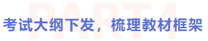 考試大綱下發(fā)，梳理教材框架