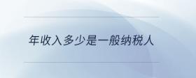 年收入多少是一般納稅人