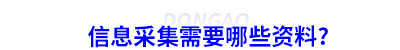 初級會計信息采集需要哪些資料？