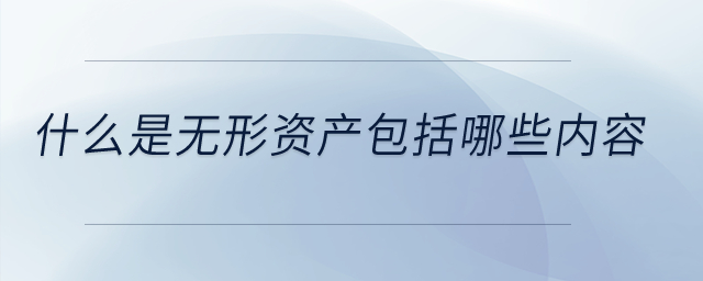 什么是無形資產包括哪些內容？
