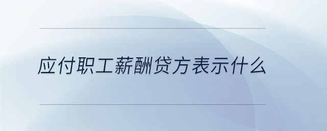 應(yīng)付職工薪酬貸方表示什么