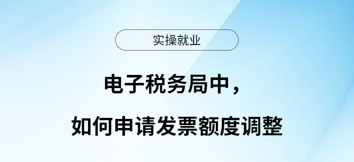 電子稅務(wù)局中，如何申請(qǐng)發(fā)票額度調(diào)整