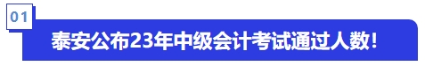 泰安公布23年中級會計考試通過人數(shù)！