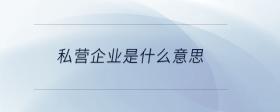 私營企業(yè)是什么意思