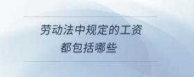 勞動法中規(guī)定的工資都包括哪些