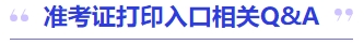 中級(jí)會(huì)計(jì)準(zhǔn)考證打印入口相關(guān)Q&A