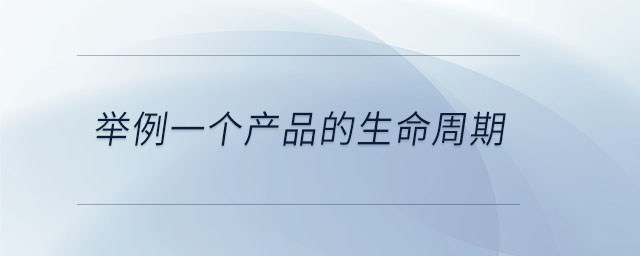 舉例一個(gè)產(chǎn)品的生命周期