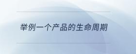 舉例一個(gè)產(chǎn)品的生命周期
