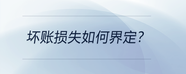 壞賬損失如何界定？