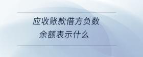 應(yīng)收賬款借方負(fù)數(shù)余額表示什么
