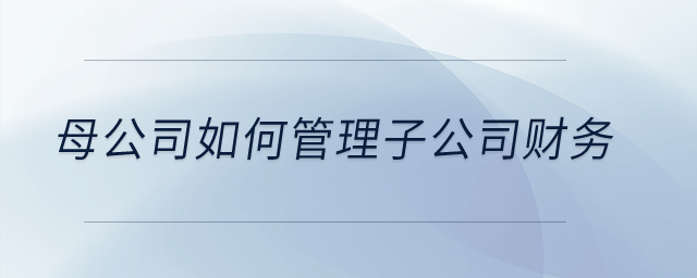 母公司如何管理子公司財(cái)務(wù)？