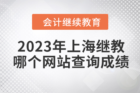 2023年上海會(huì)計(jì)繼續(xù)教育在哪個(gè)網(wǎng)站查詢成績？