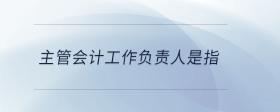 主管會(huì)計(jì)工作負(fù)責(zé)人是指