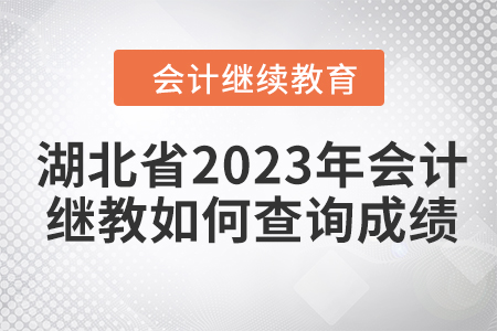 湖北省2023年會計繼續(xù)教育如何查詢成績？