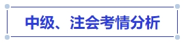 中級(jí)會(huì)計(jì)中級(jí)、注會(huì)考情分析