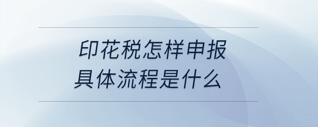 印花稅怎樣申報(bào)具體流程是什么？