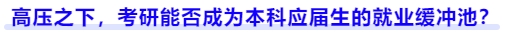 考研能否成為本科應(yīng)屆生的就業(yè)緩沖池