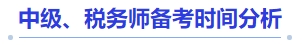 中級會計中級、稅務(wù)師備考時間分析