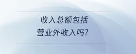 收入總額包括營業(yè)外收入嗎?