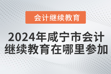 2024年咸寧市會(huì)計(jì)人員繼續(xù)教育在哪里參加？