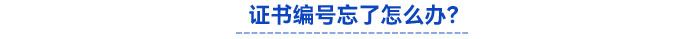 證書編號忘了怎么辦？