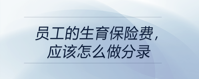 公司收到了員工的生育保險(xiǎn)費(fèi)，應(yīng)該怎么做分錄？